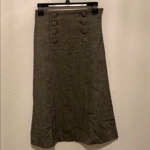 H&M wool blend midi skirt sz 4